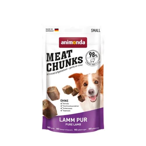 Animonda GranCarno Pure Lamb Meat Chunks, Koiran herkut, Adult, Viljaton, 60 g – Animonda