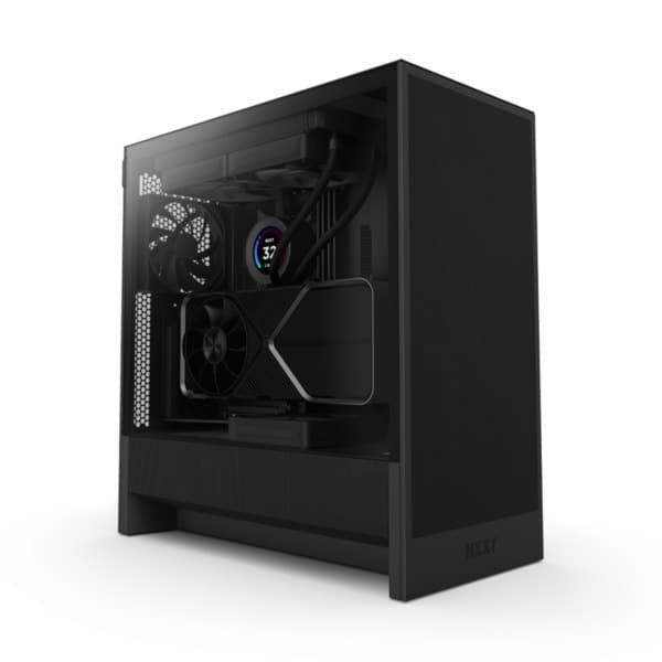 NZXT H5 Flow (2024) -miditornikotelo ikkunalla, musta