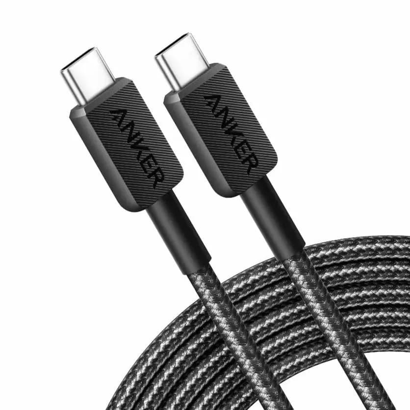 Anker 322 USB-C -kaapeli, 60 W, 1,8 m, musta – Anker