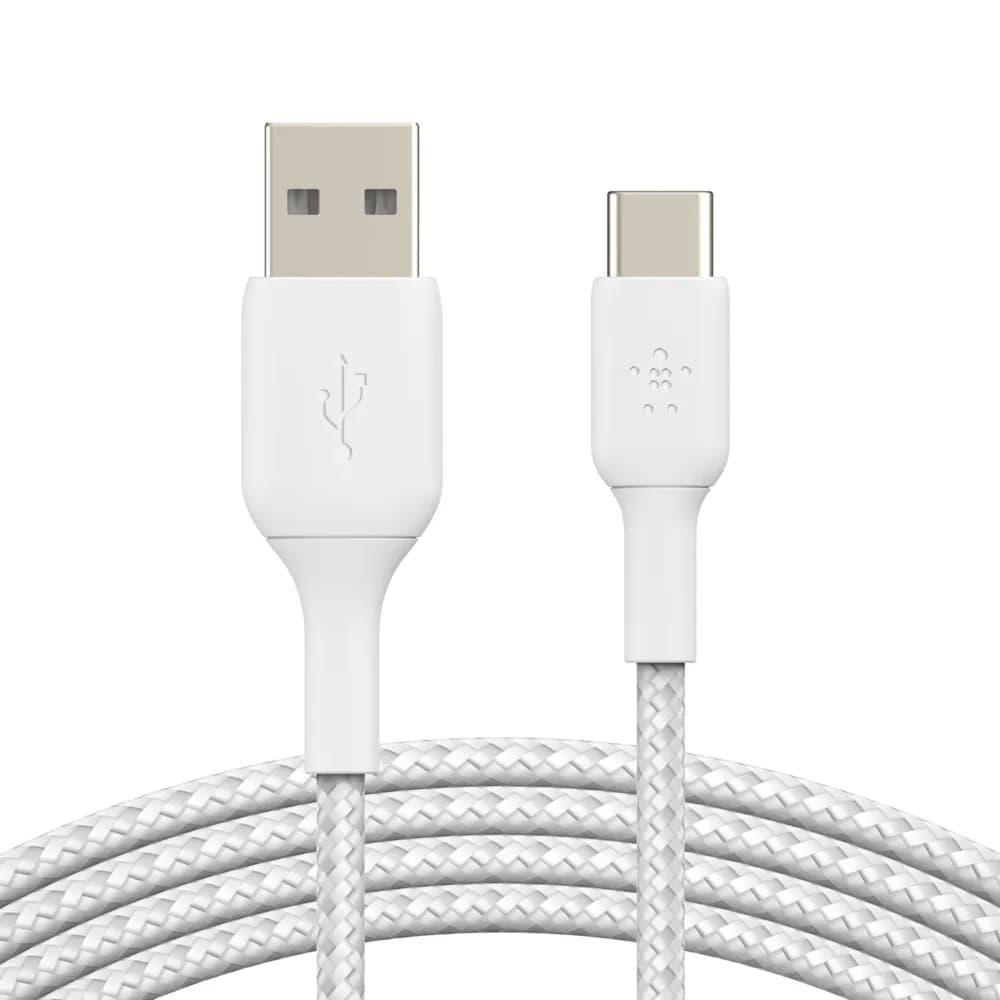 Belkin Boost Charge USB-A – USB-C -kaapeli, 2 m, valkoinen