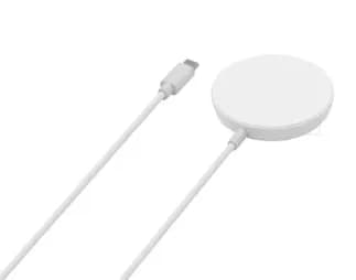 Epico Magnetic Wireless latauskaapelisetti 7,5W/15W - USB-C kaapelilla  &  20W PD laturi - valkoinen