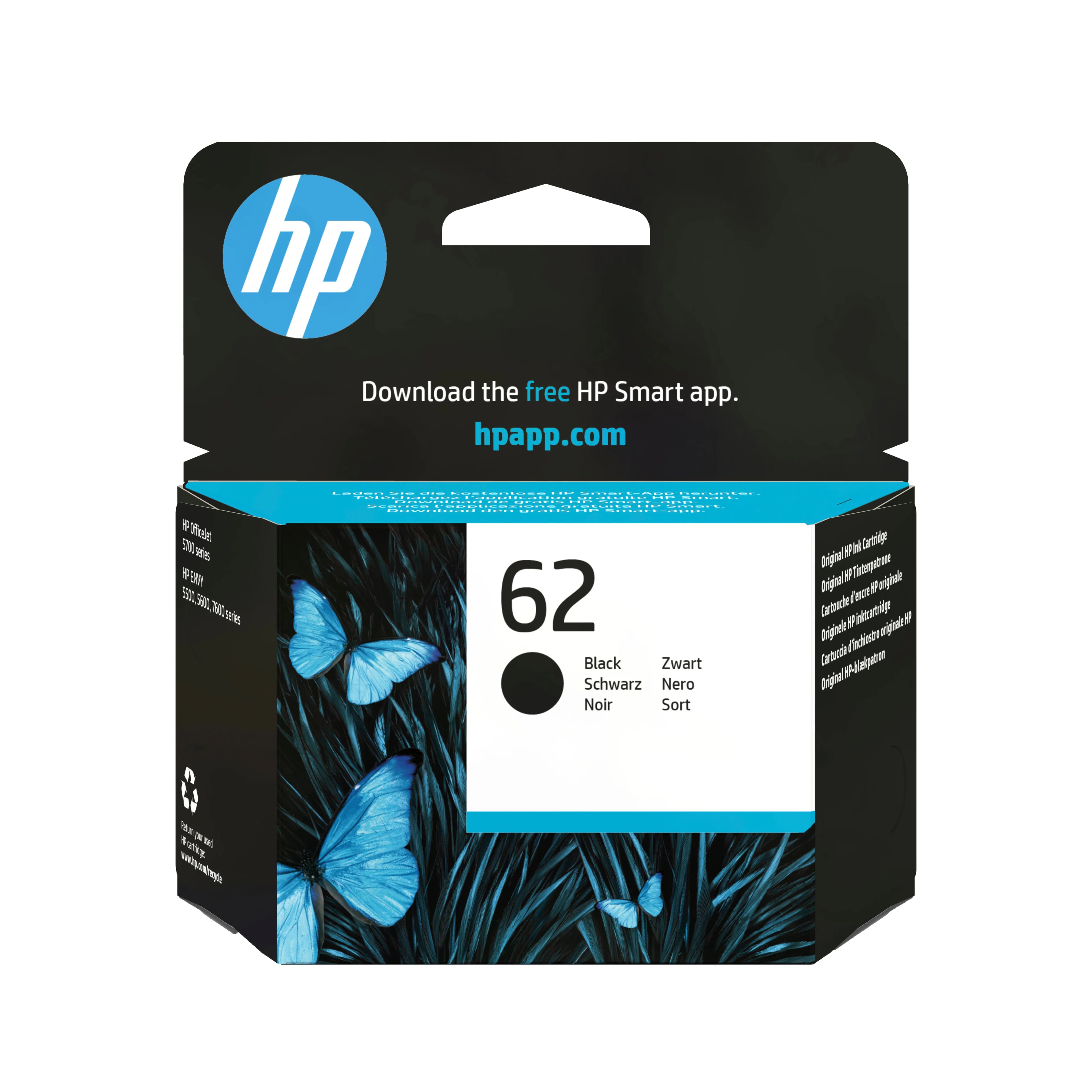 HP 62 -mustekasetti, 4 ml, musta
