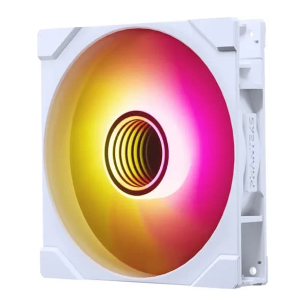 Phanteks M25 Gen2, 140 mm, PWM, hydrodynaaminen laakeri, ARGB -tuuletin, käänteislapa, valkoinen