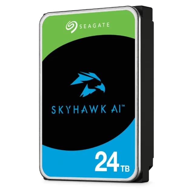 Seagate SkyHawk AI 3.5" 24 Tt, 7200 RPM, 512 MB, 550 WRL, SATA III -kovalevy (valvontakäyttöön) – Seagate