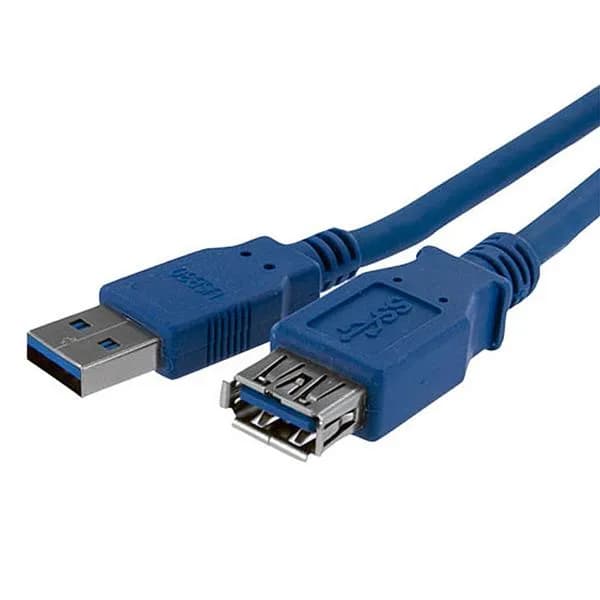 StarTech USB3SEXT1M USB 3.2 Gen 1 -jatkokaapeli, 1 m, sininen – Startech