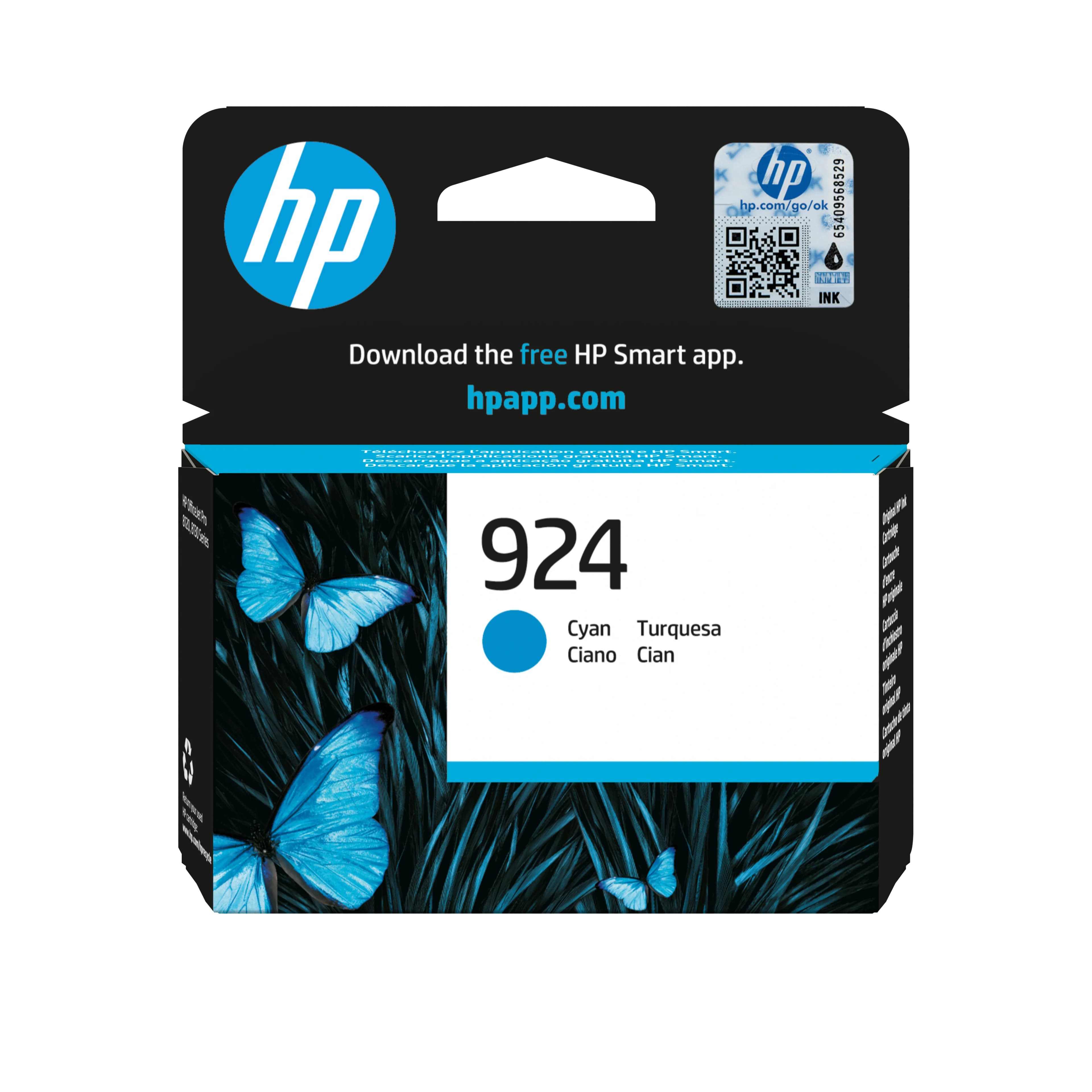 HP 924 -mustekasetti, 6 ml, syaani