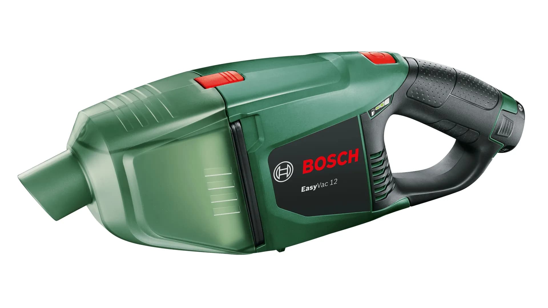 Bosch EasyVac 12 12V 2.5 Ah 0.38 L -käsikäyttöinen imuri, musta, vihreä