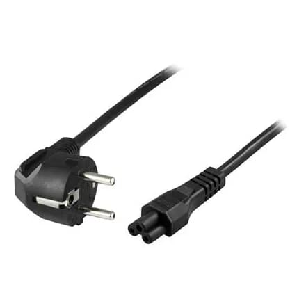 Maadoitettu laitekaapeli, kulma CEE 7/7 - suora IEC C5, 3m – Deltaco