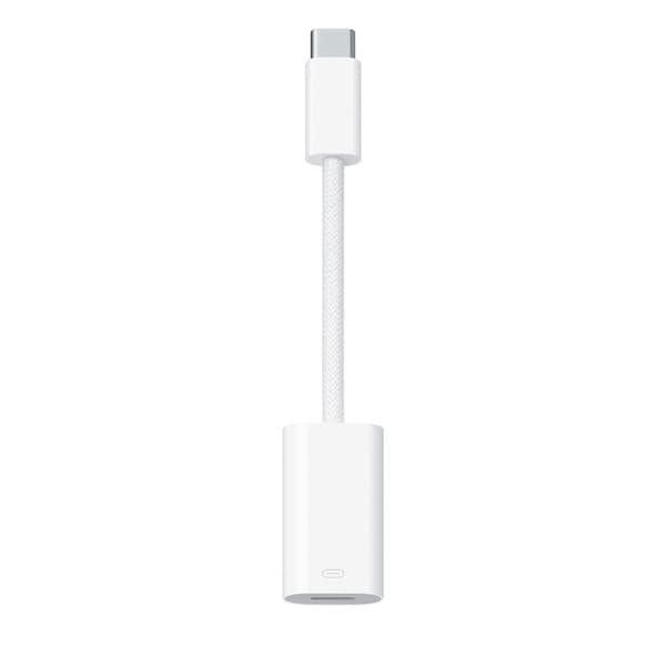 Apple USB-C – Lightning -sovitin, valkoinen