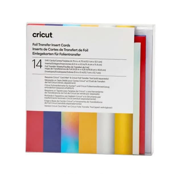 Cricut Insert Cards FOIL Celebration S40 (12,1 cm x 12,1 cm) 14-pack – CRICUT