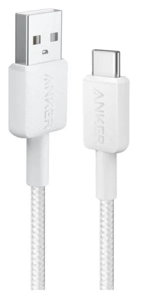 Anker 322 USB-A – USB-C -kaapeli, 1,8 m, valkoinen