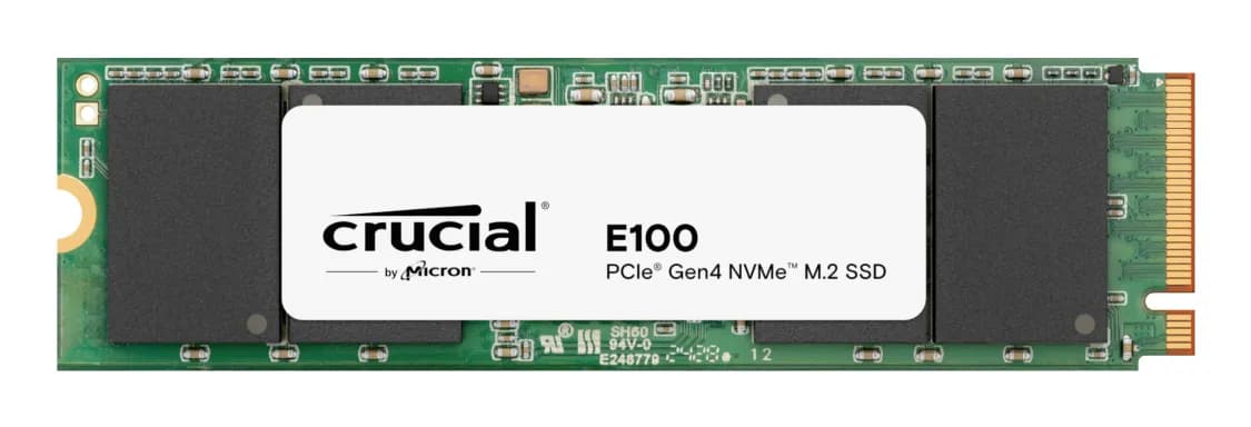 Crucial E100 Gen4 2 Tt M.2 PCIe 4.0 x4 NVMe -SSD-levy – Crucial