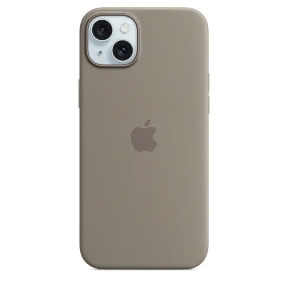 Apple iPhone 15 Plus, MagSafe -silikonikuori, Savenruskea – Apple