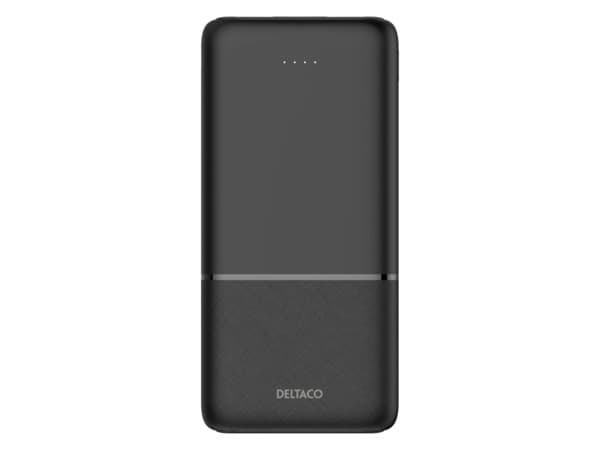 Deltaco 2x USB-A 18W, 1x USB-C PD 20W -varavirtalähde, 10000mAh