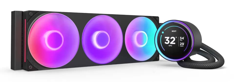 NZXT Kraken Elite 360 V2 360mm RGB -nestejäähdytin, musta – NZXT