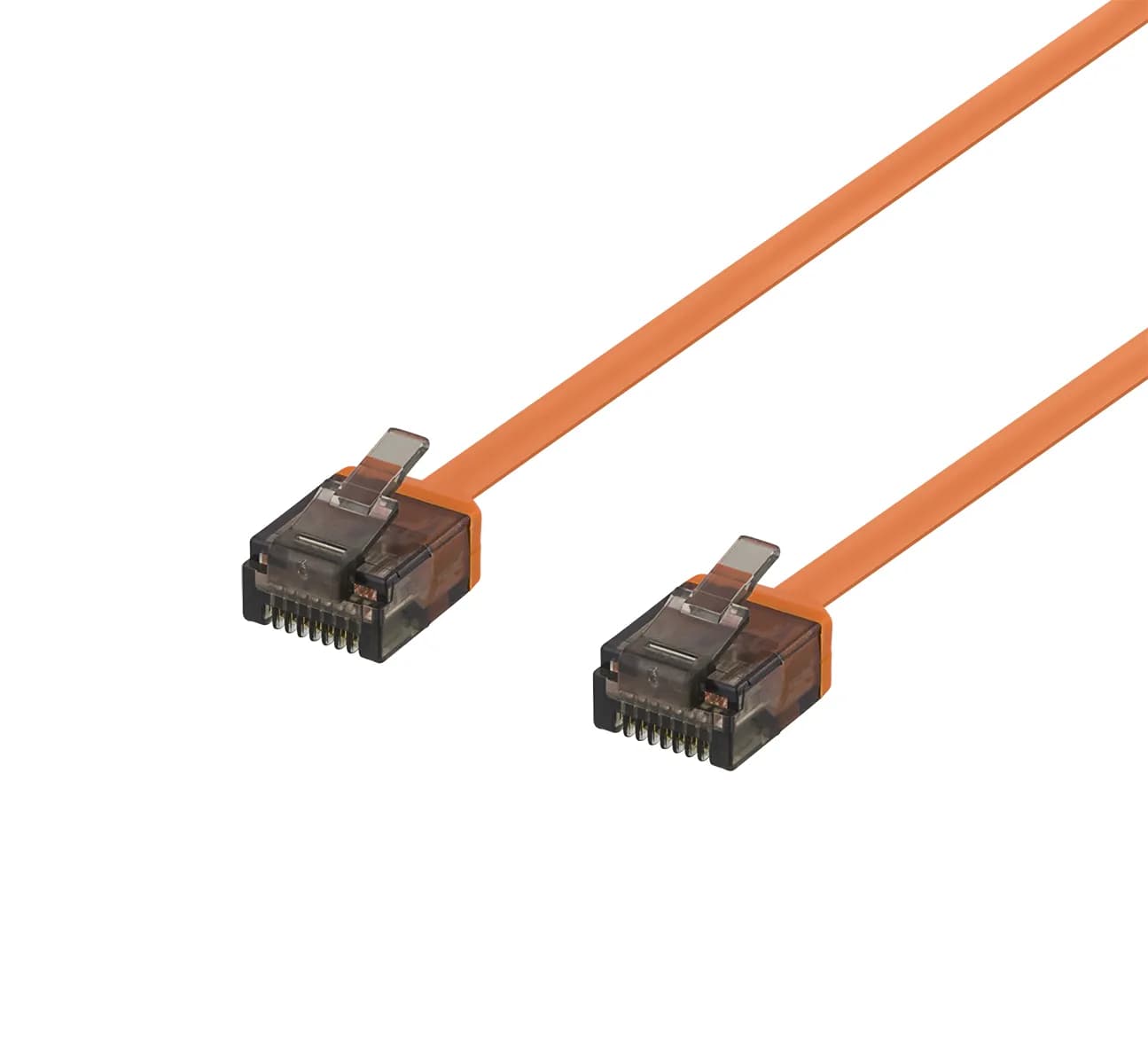 Deltaco Cat6a U/UTP RJ45 1m -verkkokaapeli, oranssi
