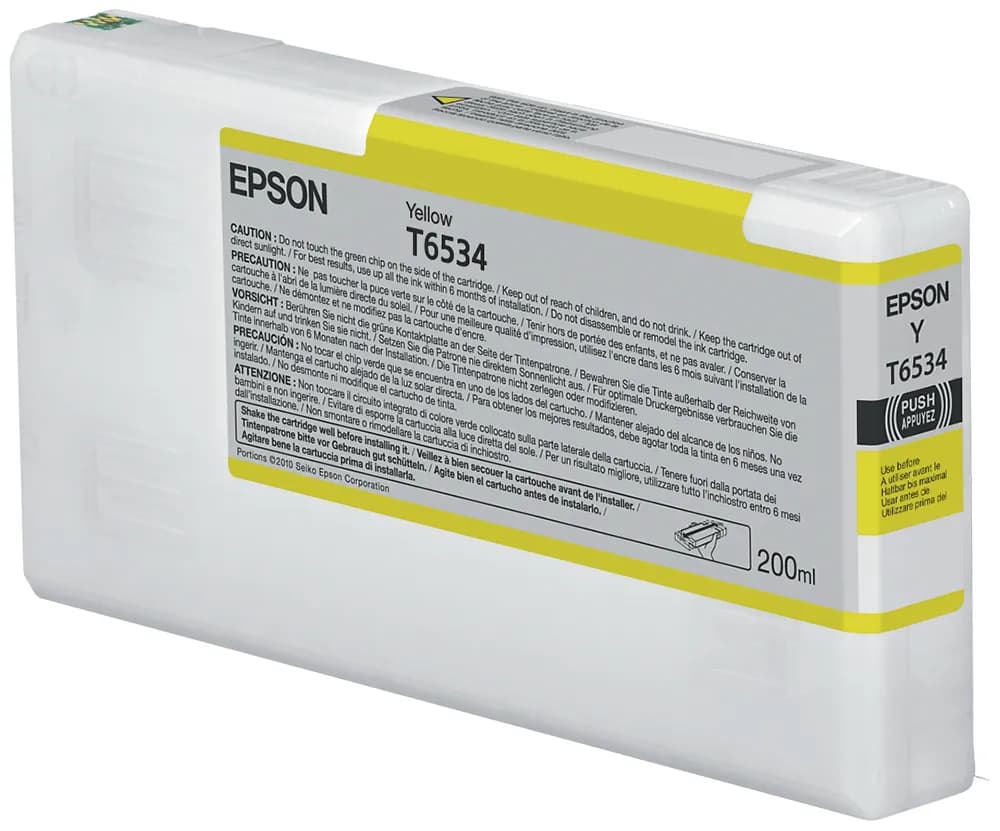 Epson T6534-mustekasetti, 200 ml, keltainen