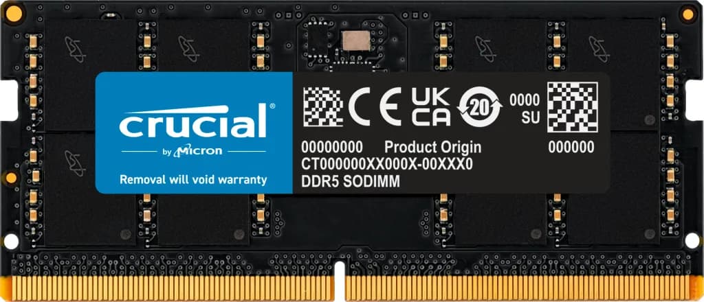 Crucial 32 Gt (1 x 32 Gt) DDR5 4800 MHz, CL40 -muisti – Crucial