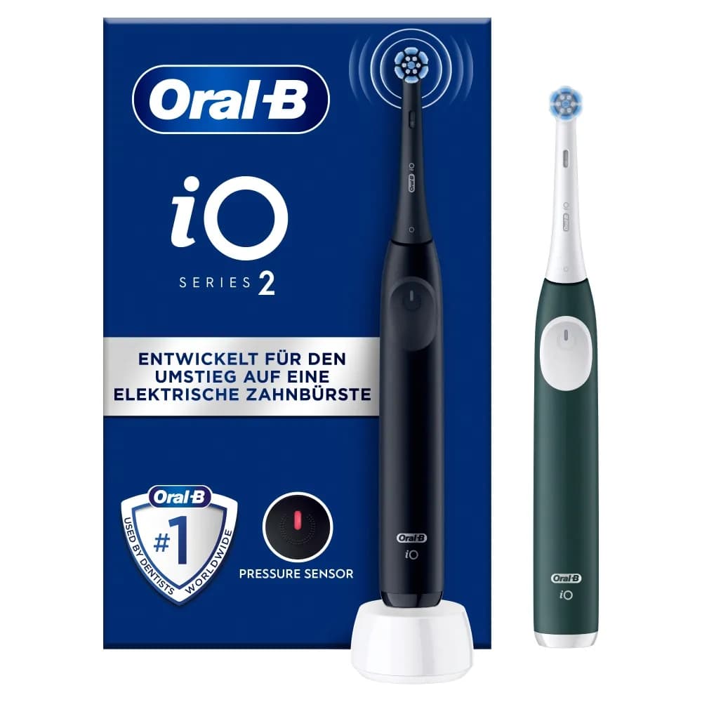 Oral-B iO Series 2 Duo -sähköhammasharja, 2 kpl, Night Black/Forest Green