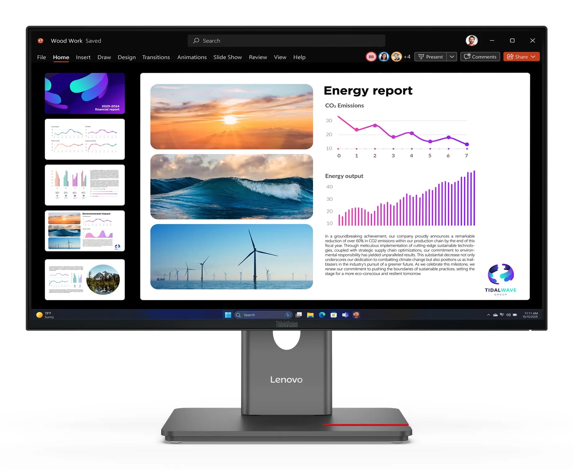 Lenovo ThinkVision P24Q-40 23.8" QHD, IPS -näyttö, 120Hz, HDR – Lenovo