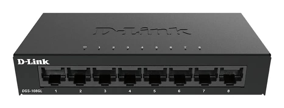D-Link 8-Port Gigabit Ethernet Metal Housing Unmanaged Light Switch – D-Link