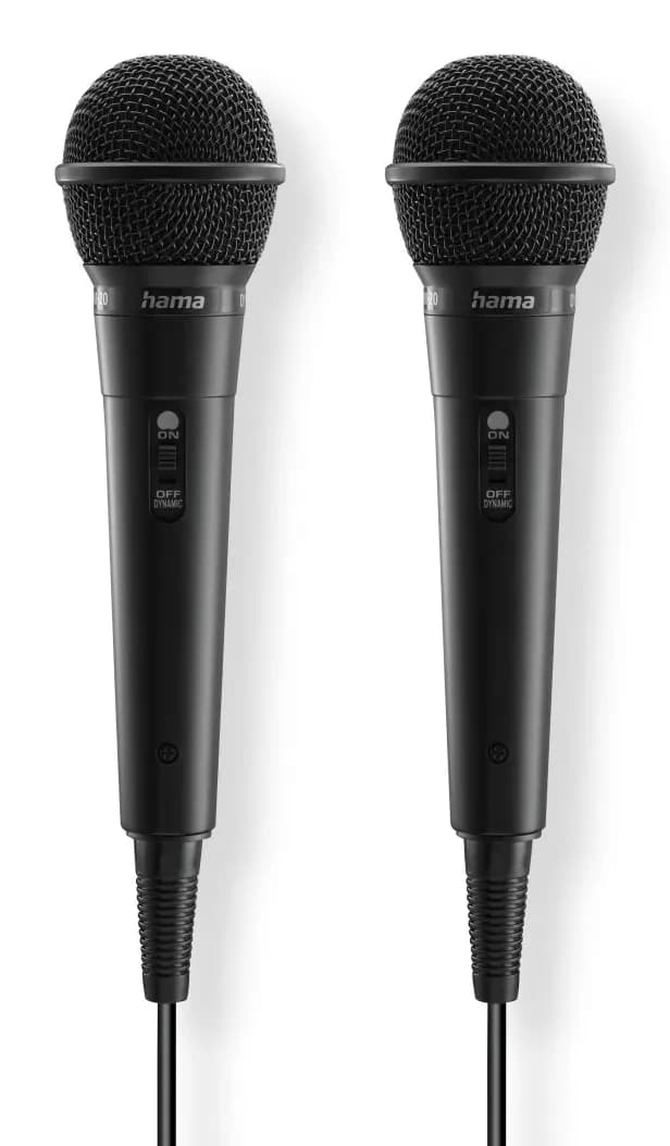 Hama HA-00046002, langallinen karaoke, dynaaminen -mikrofoni, musta – Hama