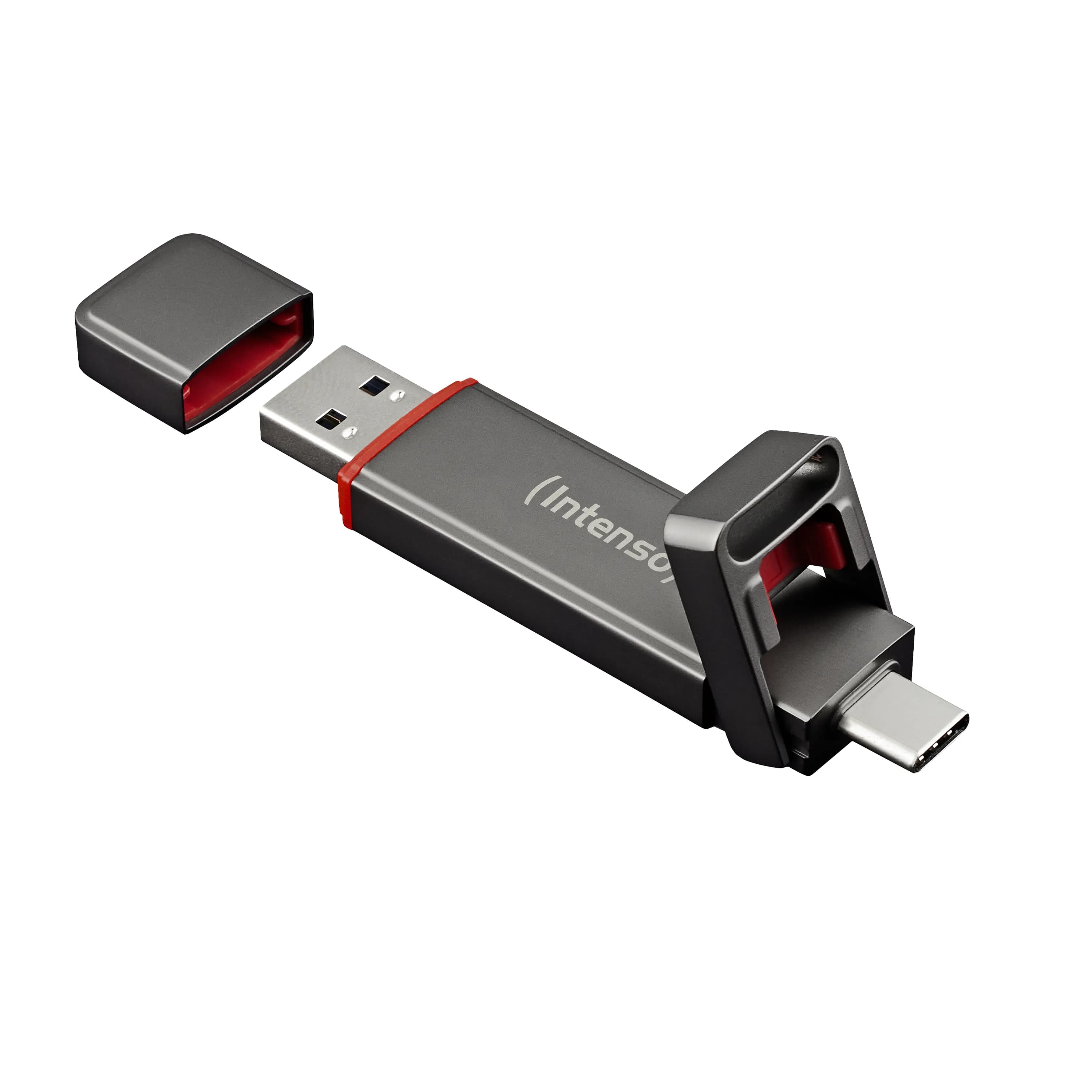 Intenso UX100 250 Gt USB 3.2 Gen 1 (USB Type-A/Type-C) -ulkoinen SSD, iskunkestävä, Anthracite