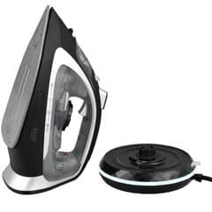 Adler AD 5054 -höyrysilitysrauta, 3000 W, 0,45 l, musta/harmaa – Adler
