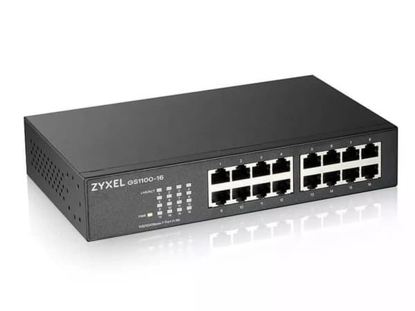 ZYXEL GS1100-16EPS - 16-porttinen hallitsematon Gigabit PoE -kytkin – Zyxel