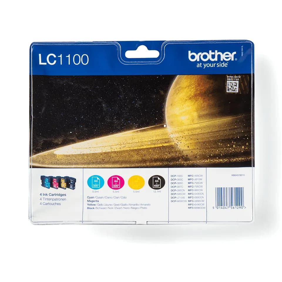 Brother LC1100VALBP -mustekasettipakkaus, 4 kpl