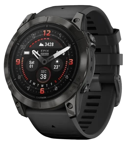 Garmin epix Pro (Gen 2) Sapphire Edition 51mm AMOLED -urheilukello, carbon gray dlc titanium