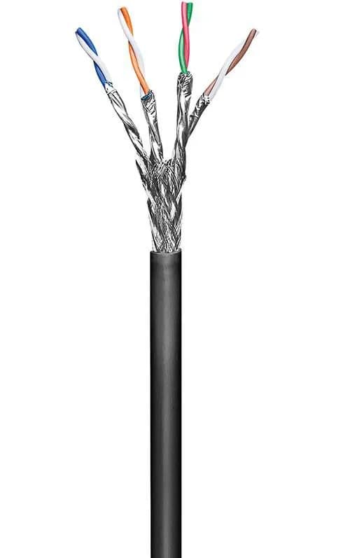 MicroConnect Cat6 SFTP 100m -verkkokaapeli, musta – Microconnect