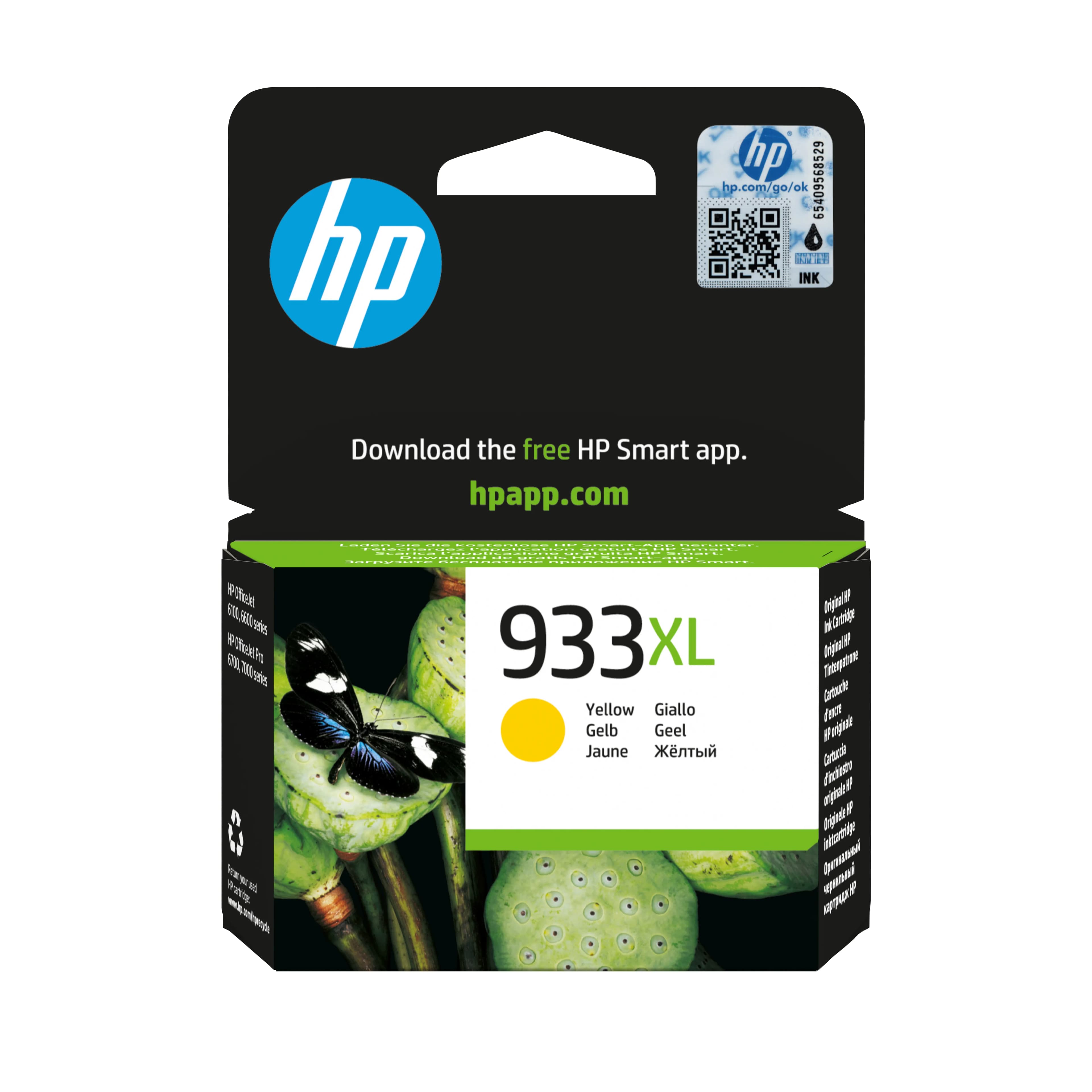 HP 933XL -mustekasetti, 8.5 ml, keltainen