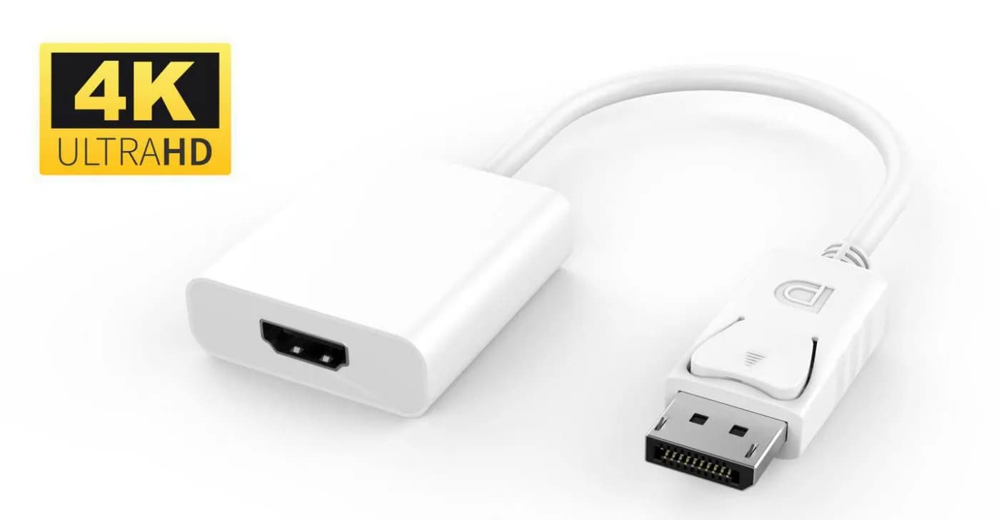 MicroConnect Adapter Displayport-HDMI M-F -adapteri, Valkoinen – Microconnect