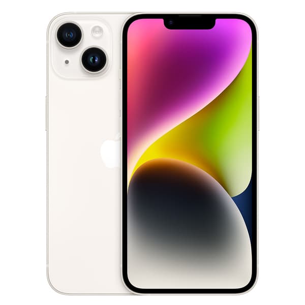 Kunnostettu iPhone 14 128 Gt, tähtivalkea (Hyvä kunto) – Apple
