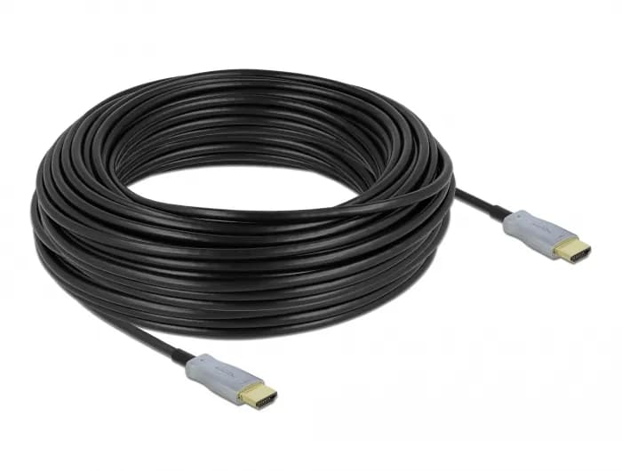 DeLOCK Active Optical HDMI 2.0 -kaapeli, jossa 4K, 30 m, musta – De-Lock