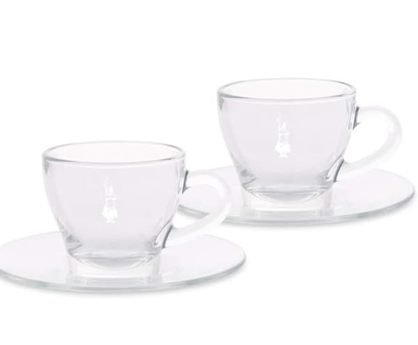 Bialetti Moka-Tassen Espressokupit Lasi 75 ml 2 kpl Läpinäkyvä