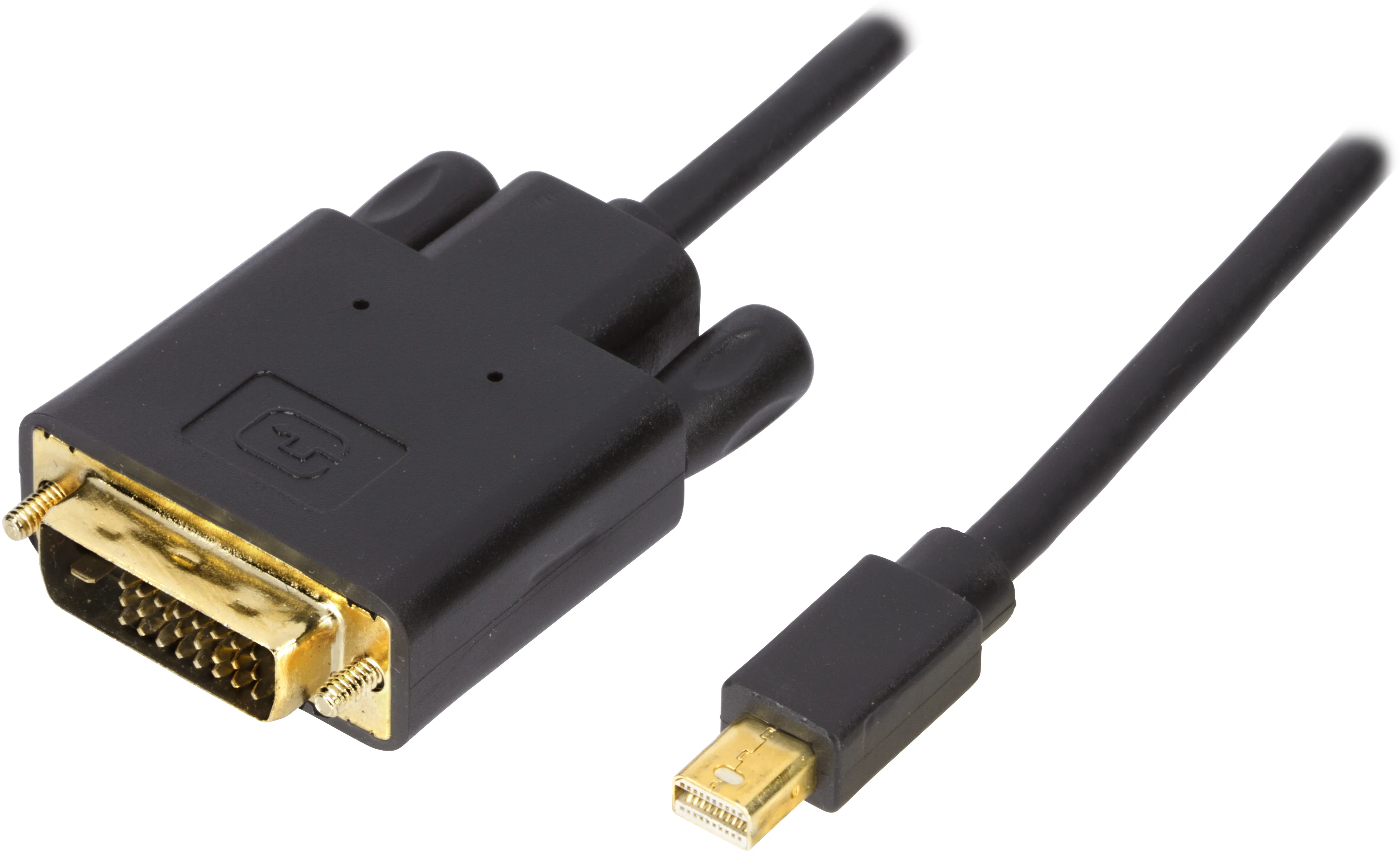 DELTACO Mini DisplayPort – DVI-D -kaapeli, 2 m, musta