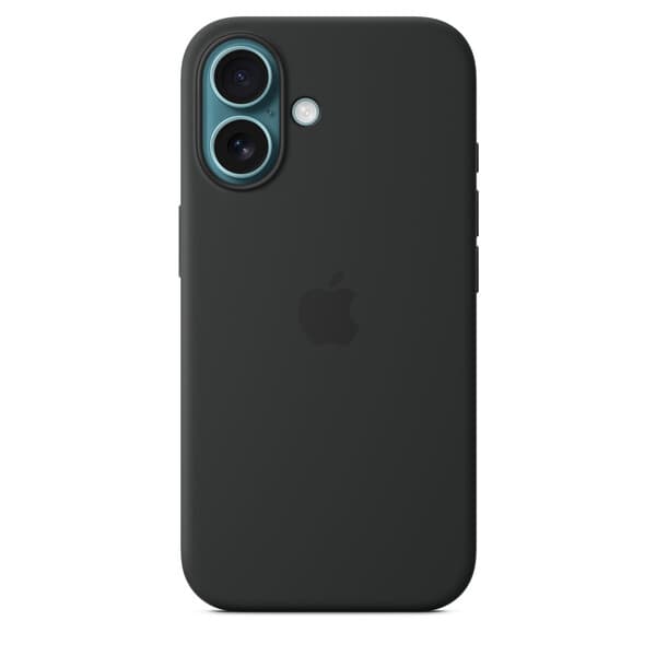 Apple iPhone 16, MagSafe -silikonikuori, Musta – Apple