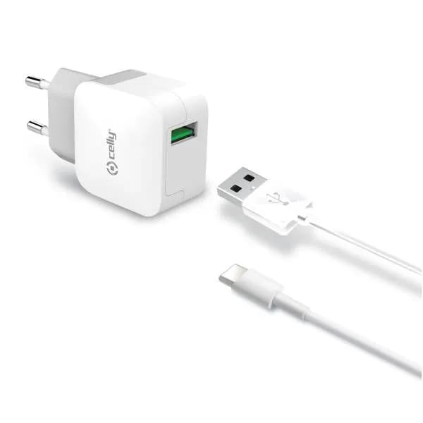 Celly Travel Charger Turbo USB-C 2.4A 12W USB -laturi