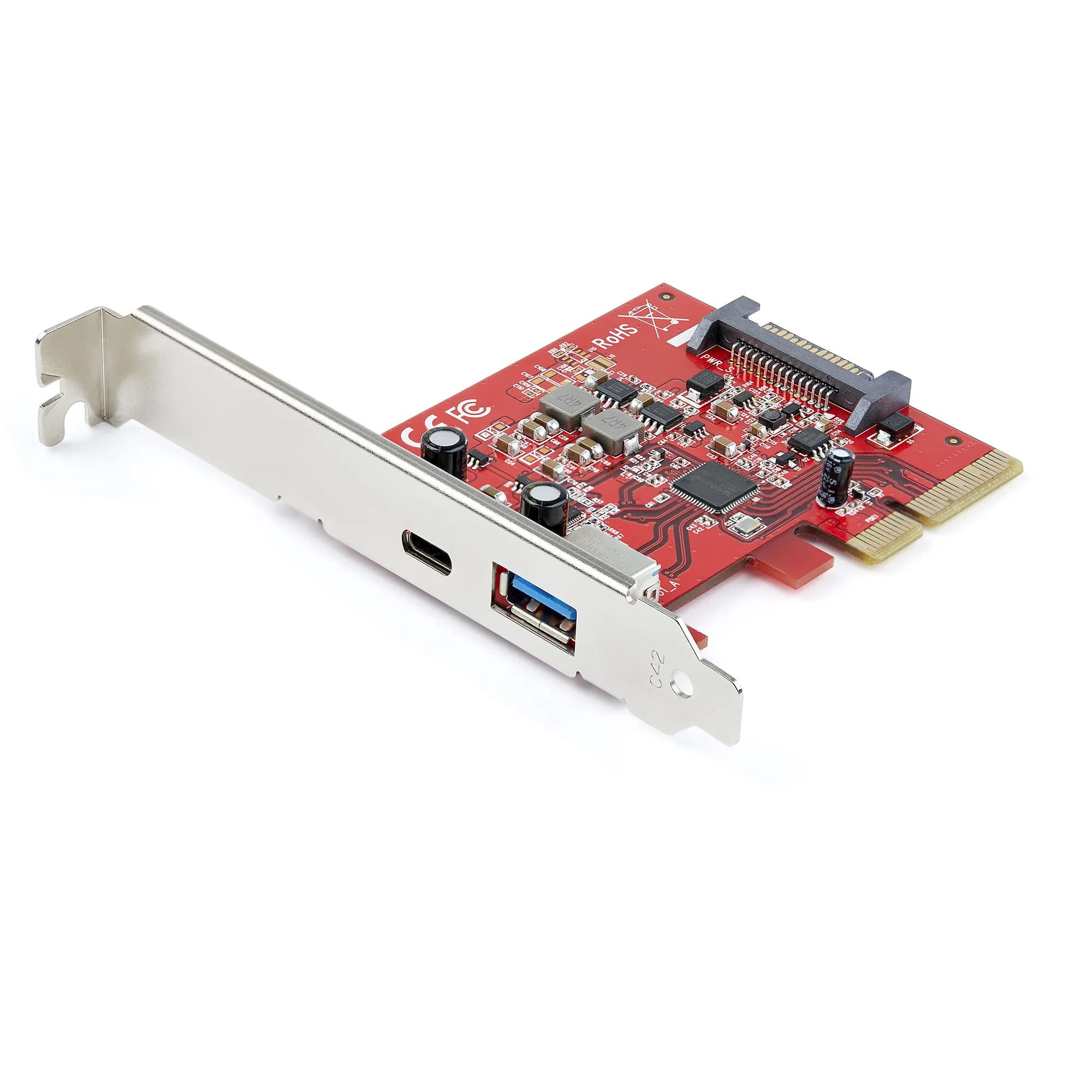 STARTECH.COM 2-Port 10Gbps USB-A & USB-C PCIe Card - USB 3.1 Gen 2 PCI Express Type C/A Host Controller Card Adapter – Startech