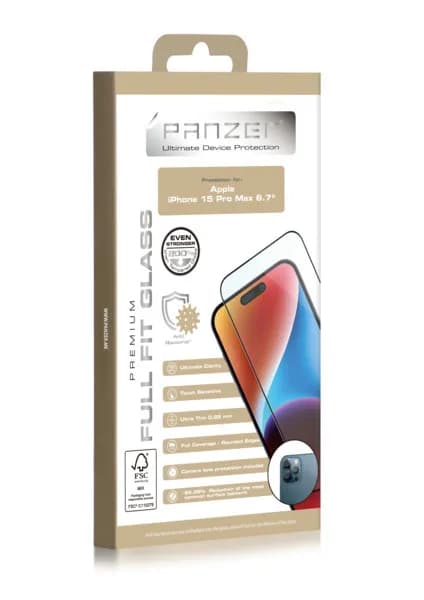Panzer Full-Fit Glass, iPhone 15 Pro Max -panssarilasi – PANZER