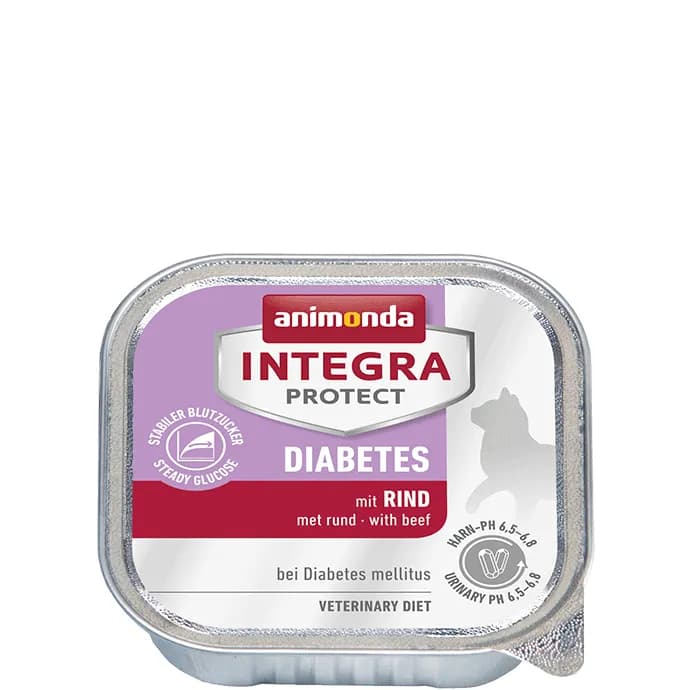 Animonda Integra Protect Diabetes with Beef, Kissan märkäruoka, Adult, 16 x 100 g – Animonda