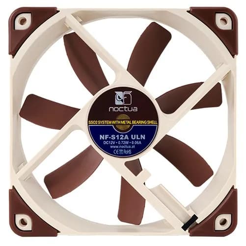 Noctua NF-S12A ULN 120 mm kotelotuuletin, ruskea