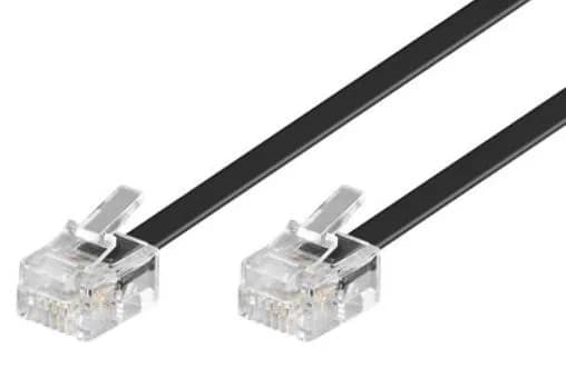 MicroConnect RJ11 6m -puhelinkaapeli, musta – Microconnect