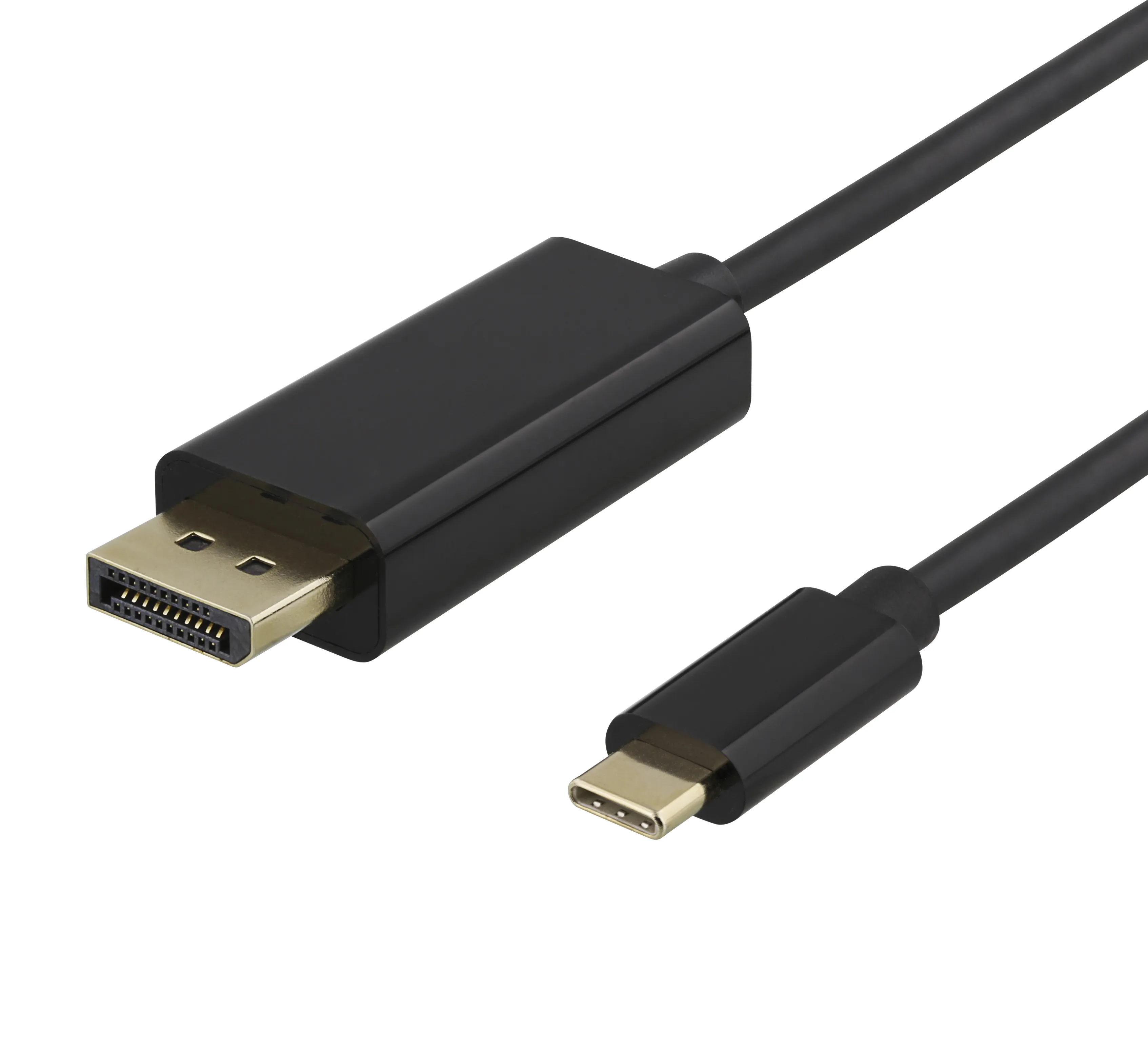 Deltaco USB-C – DisplayPort -kaapeli, 1 m, musta