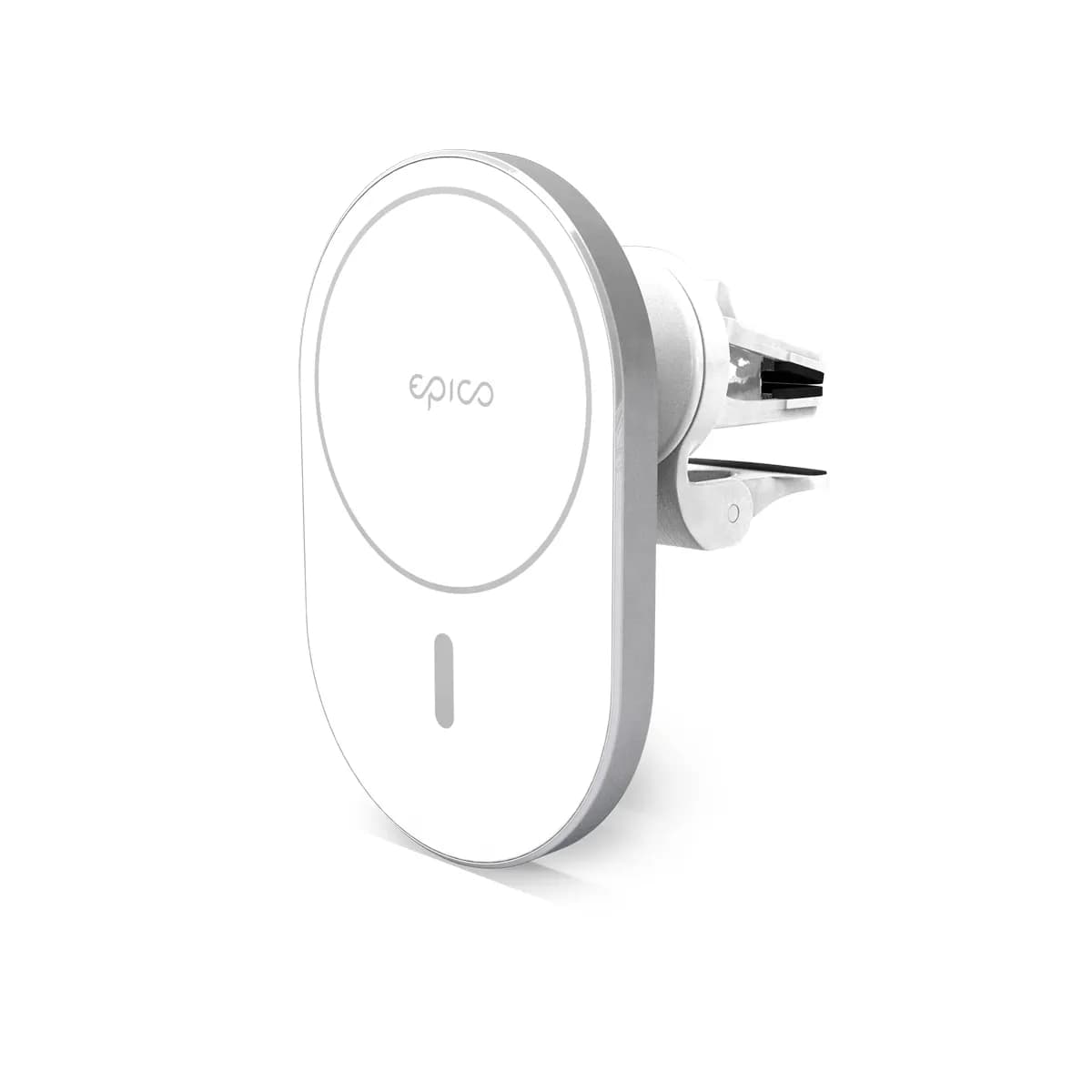 Epico Ellipse Wireless Car Charger (MagSafe compatible) 15W/10W/7,5W + 18W QC - Silver