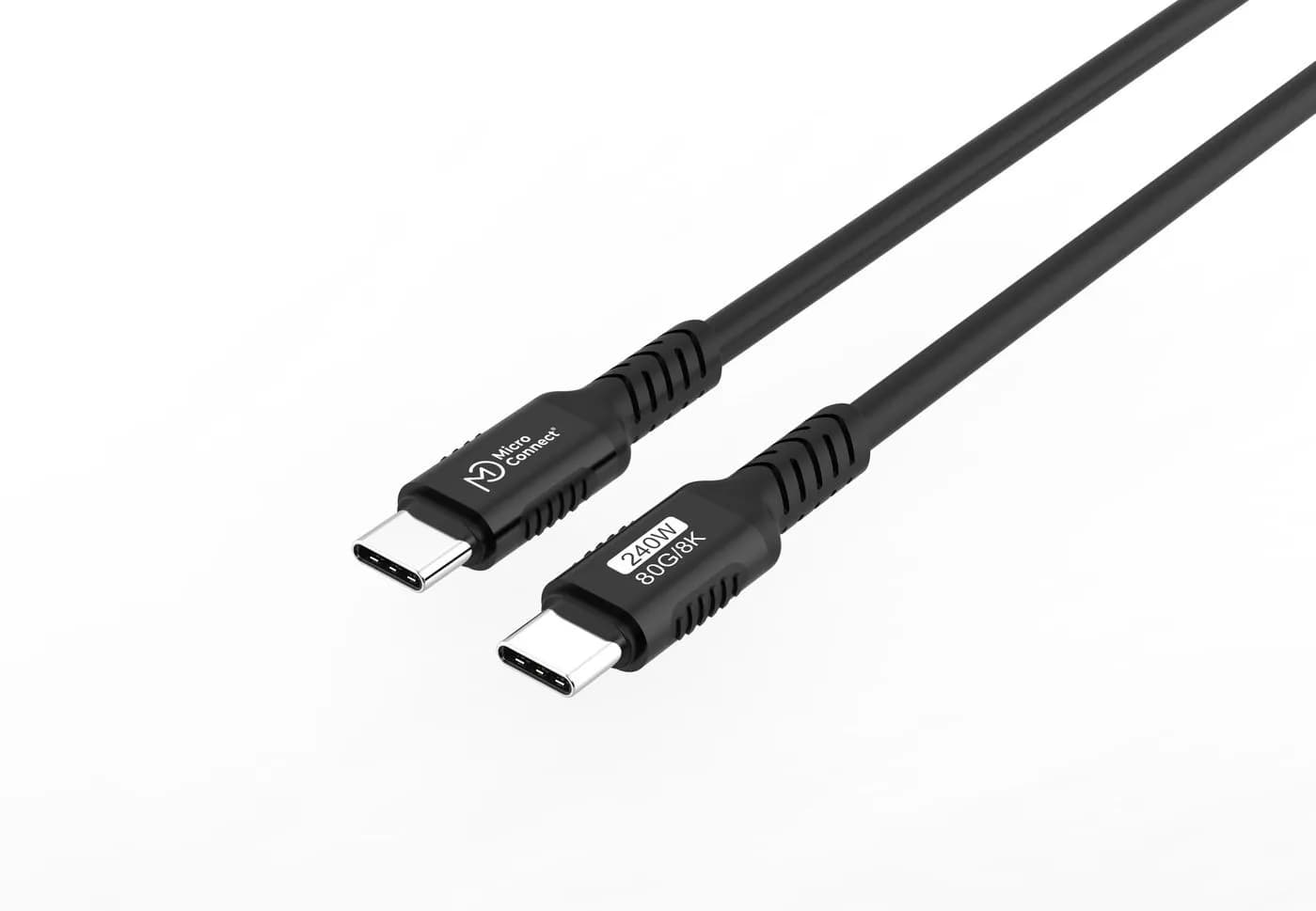 MicroConnect USB4 Gen 3x2 USB-C -kaapeli, 240 W, 1 m, musta