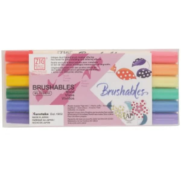 ZIG Brushables MS-7700 6-set VIVID – ZIG