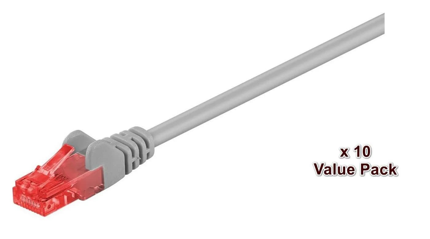MicroConnect Cat6 UTP RJ45 0.5m -verkkokaapeli, harmaa – Microconnect